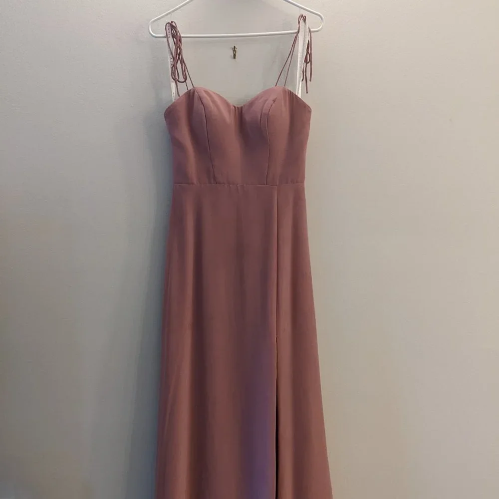 Azazie Rosey Vintage Mauve Bridesmaid Dress - Picture 2 of 4